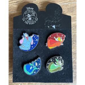 OLD Sleeping Beauty Fairies Fairy Godmother Disney Pins Flora Fauna Merryweather
